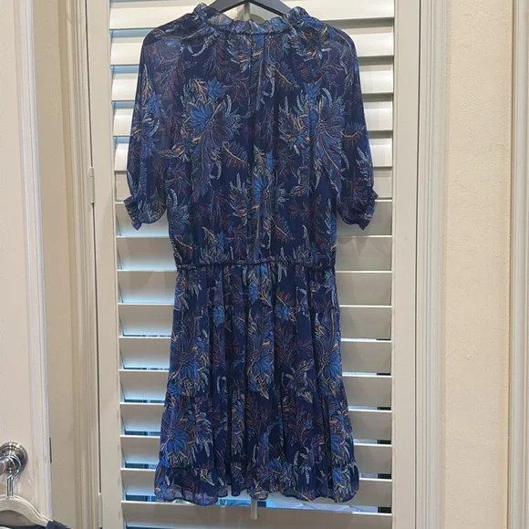 Ralph Lauren Sz 12 Blue Floral Dress - Picture 6 of 7